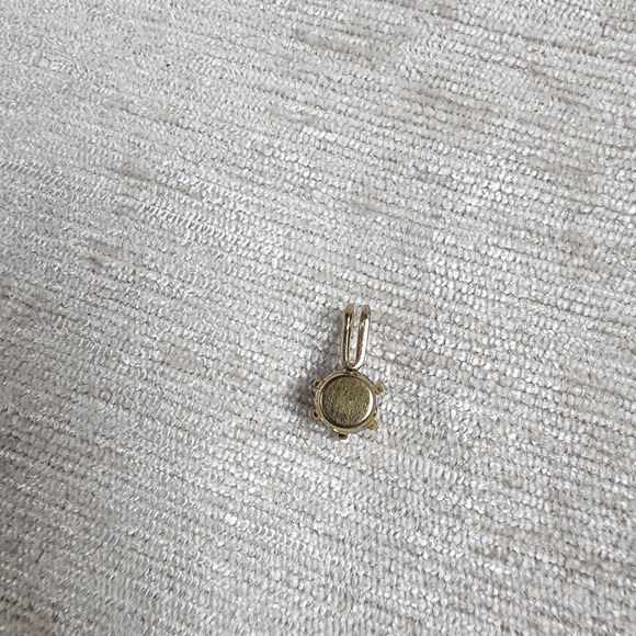 Dainty CZ Diamond Solitaire Pendant for Women 14K Gold Plated Single - Picture 3 of 5